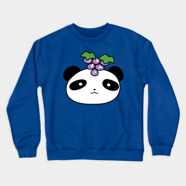 Grapes Panda Face Crewneck Sweatshirt by saradaboru